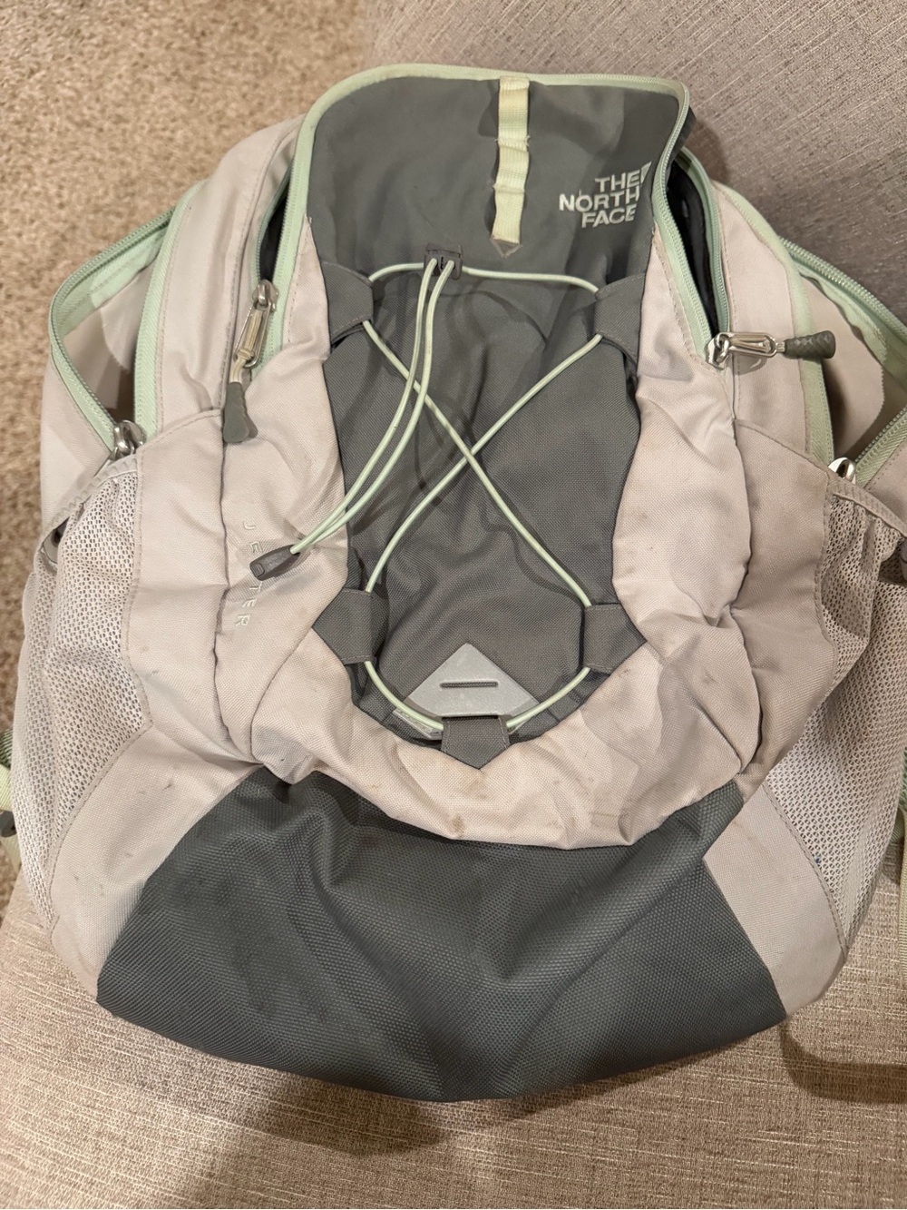 The North Face Light Gray & Mint Green Daypack - Picture 3 of 5